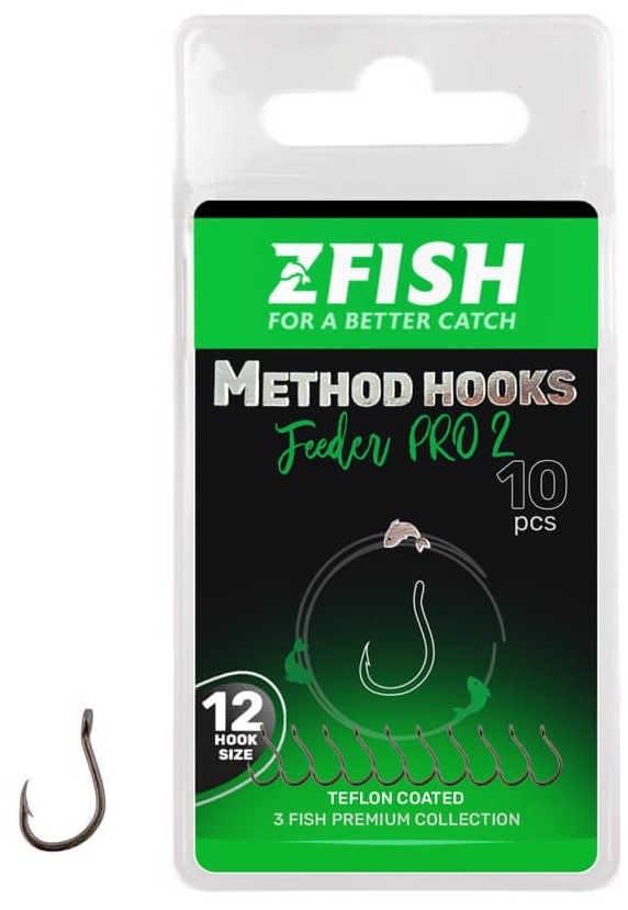 E-shop Zfish háčiky method feeder pro 2 10 ks - veľkosť 8