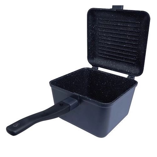 RidgeMonkey Panvica Connect Deep Pan and Griddle Granite Edition