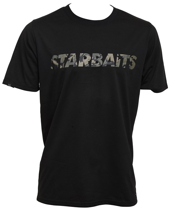 Starbaits tričko black camo - xxl