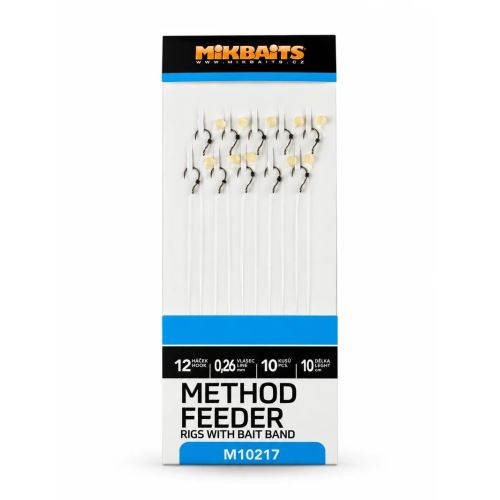 Mikbaits Method Feeder Nadväzce S Elastickým Krúžkom 10ks