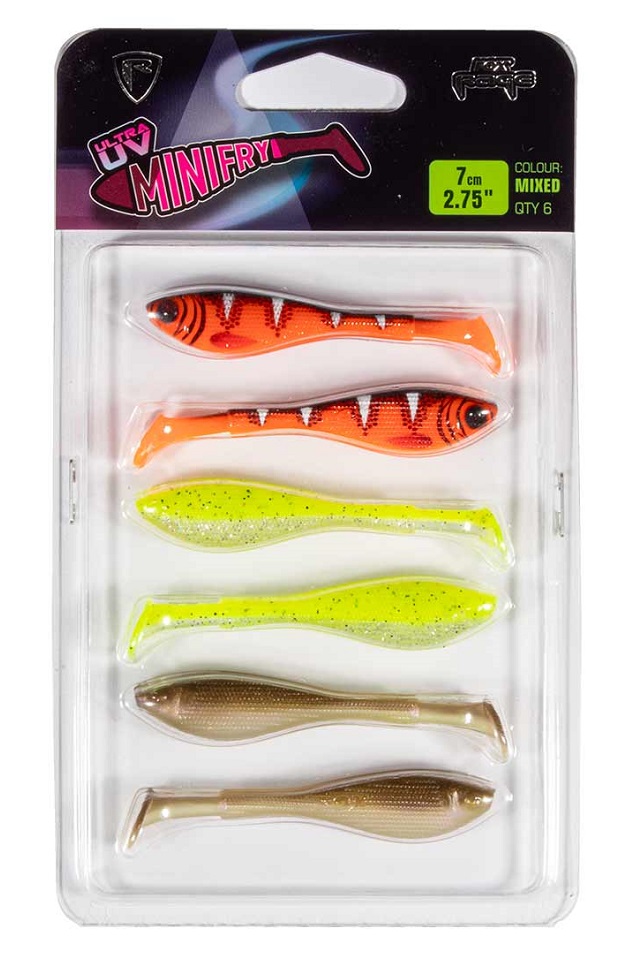 Fox rage gumová nástraha micro fry mixed colour pack 4 cm