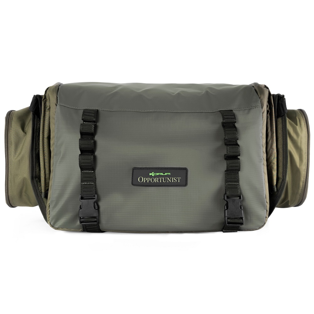 Korum prepravná taška/podložka opportunist mat bag.
 Vyrobené z PVC a polyuretánu Supa Lite 150d.