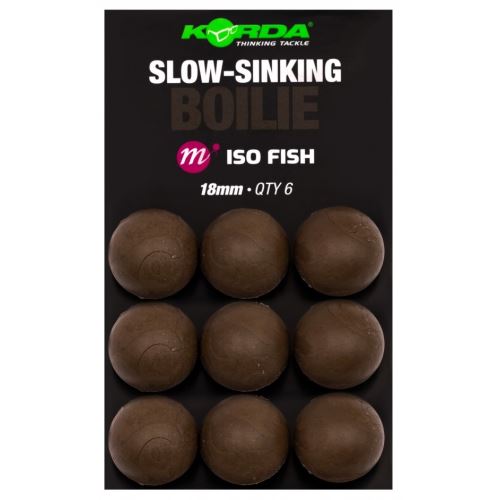 Korda Umelé Boilie Slow Sinking Boilie ISO Fish 9 ks