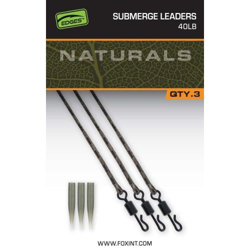 Fox Montáž Naturals Submerged Leaders 75 cm 3 ks