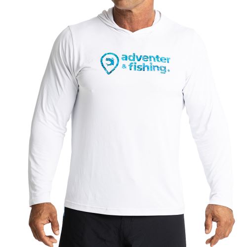 Adventer & Fishing Funkčné Hoodie UV Tričko White Bluefin