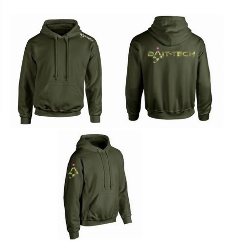 Bait-Tech Mikina Cap Hoodie Green Camo
