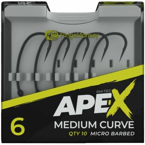 RidgeMonkey Háčik Ape-X Medium Curve Barbed 10 ks