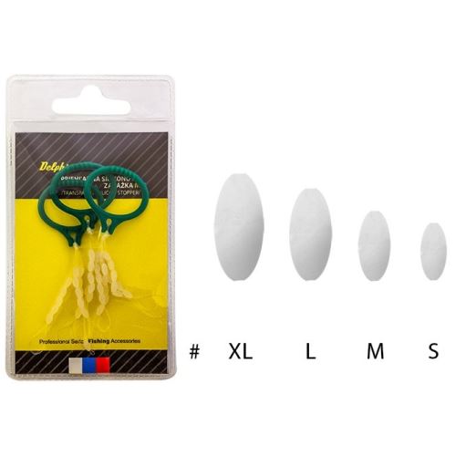 Delphin Priehľadná Silikonová Zarážka 3 ks