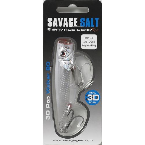 Savage Gear Wobler 3D Minnow Pop White Flash